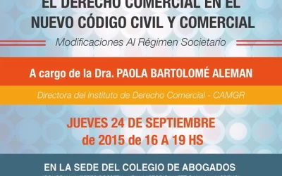 Modificaciones al régimen societario. Charla en el Colegio de Abogados de Moreno, Gral. Rodriguez